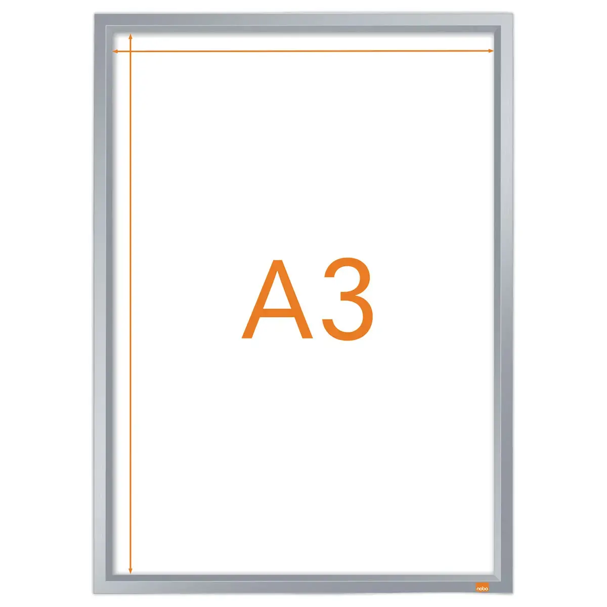 Klem voor affiches A3 Nobo - zilver
