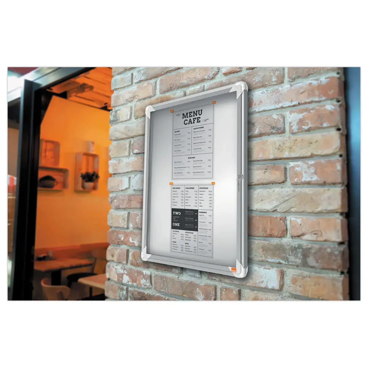 Magnetische vitrine voor binnen Nobo PREMIUM PLUS 4xA4 -magnetisch