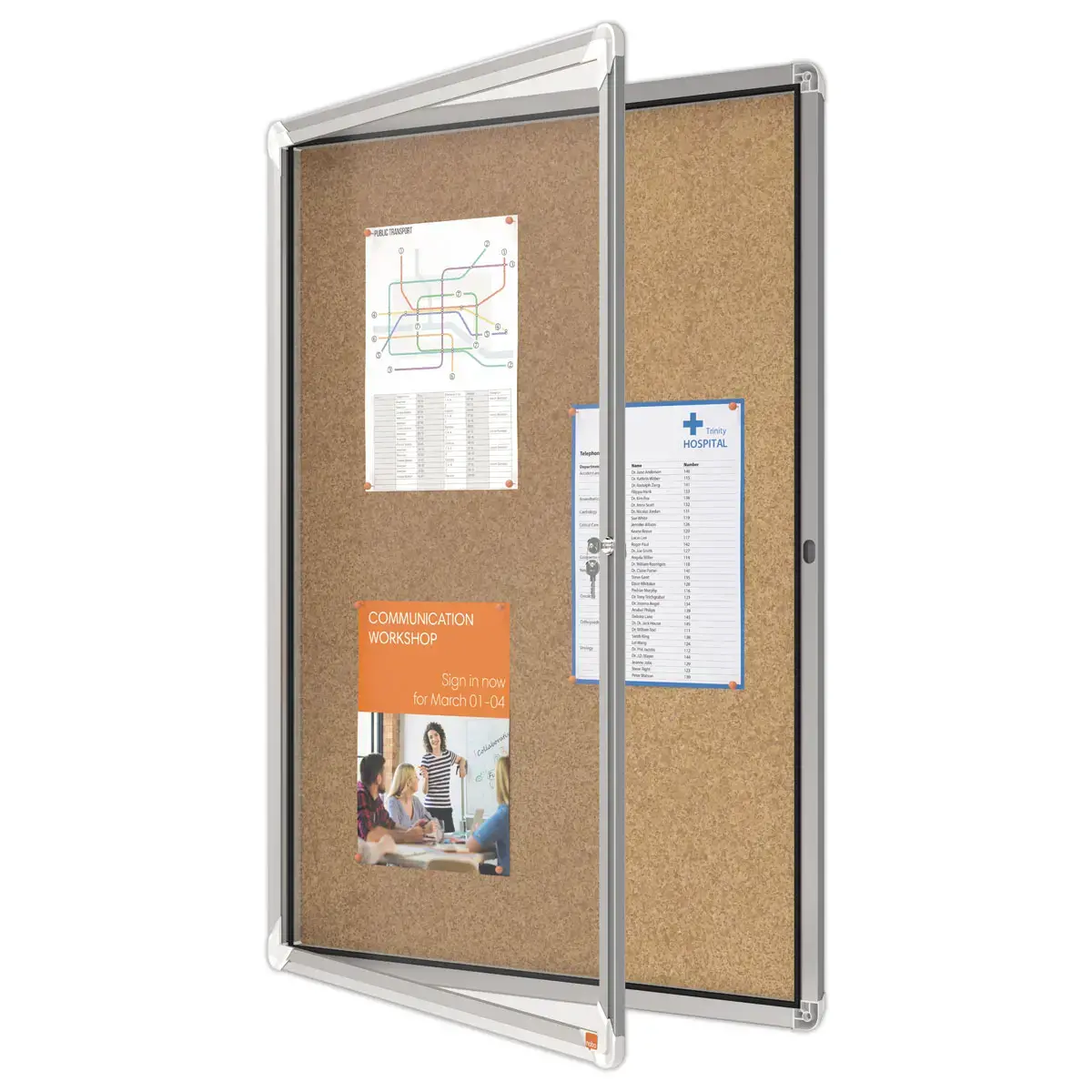 Magnetische vitrine voor binnen Nobo PREMIUM PLUS 9xA4 liège