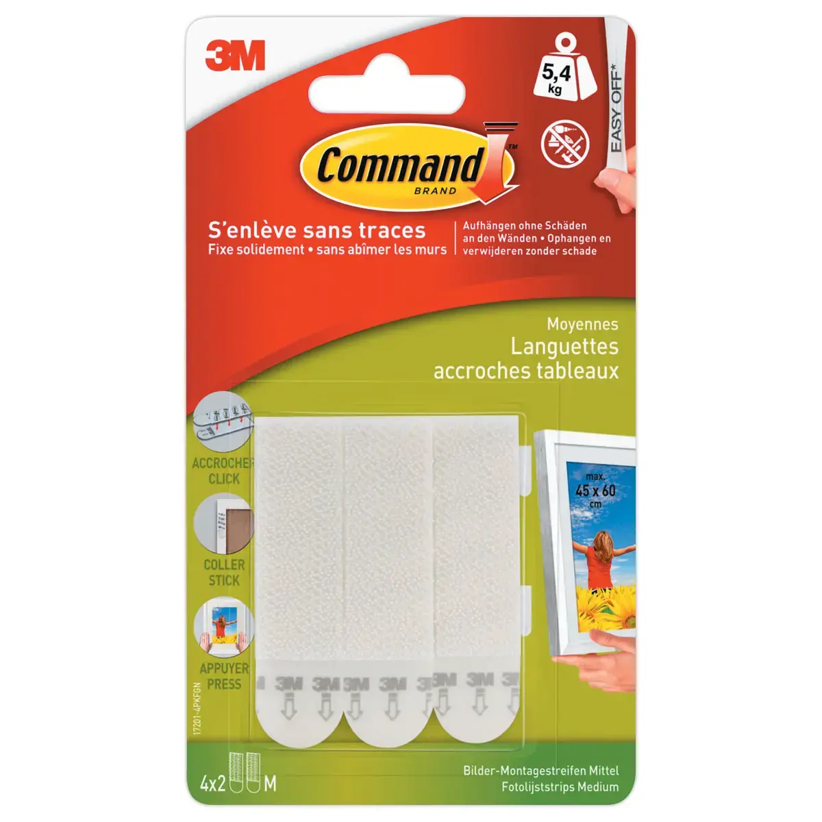 Command™ haakstrips voor wanddecoratie - Wit