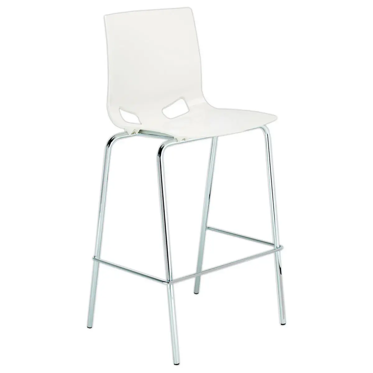 Hoge tabouret FONDO HOCKER van wit polypropyleen 