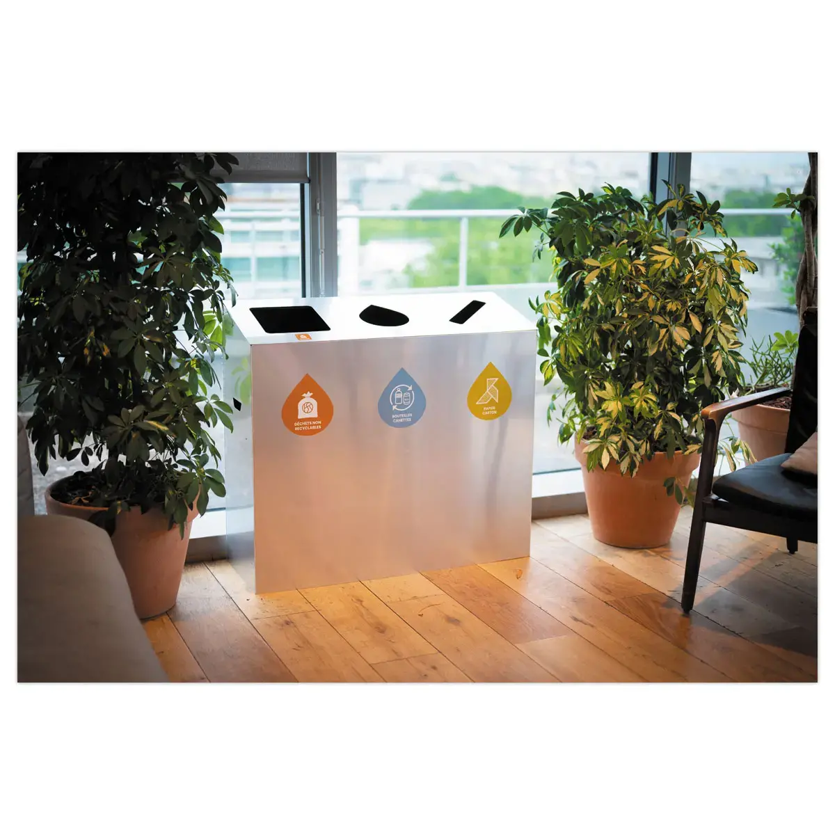 Afvalbak 3-stromen 60L