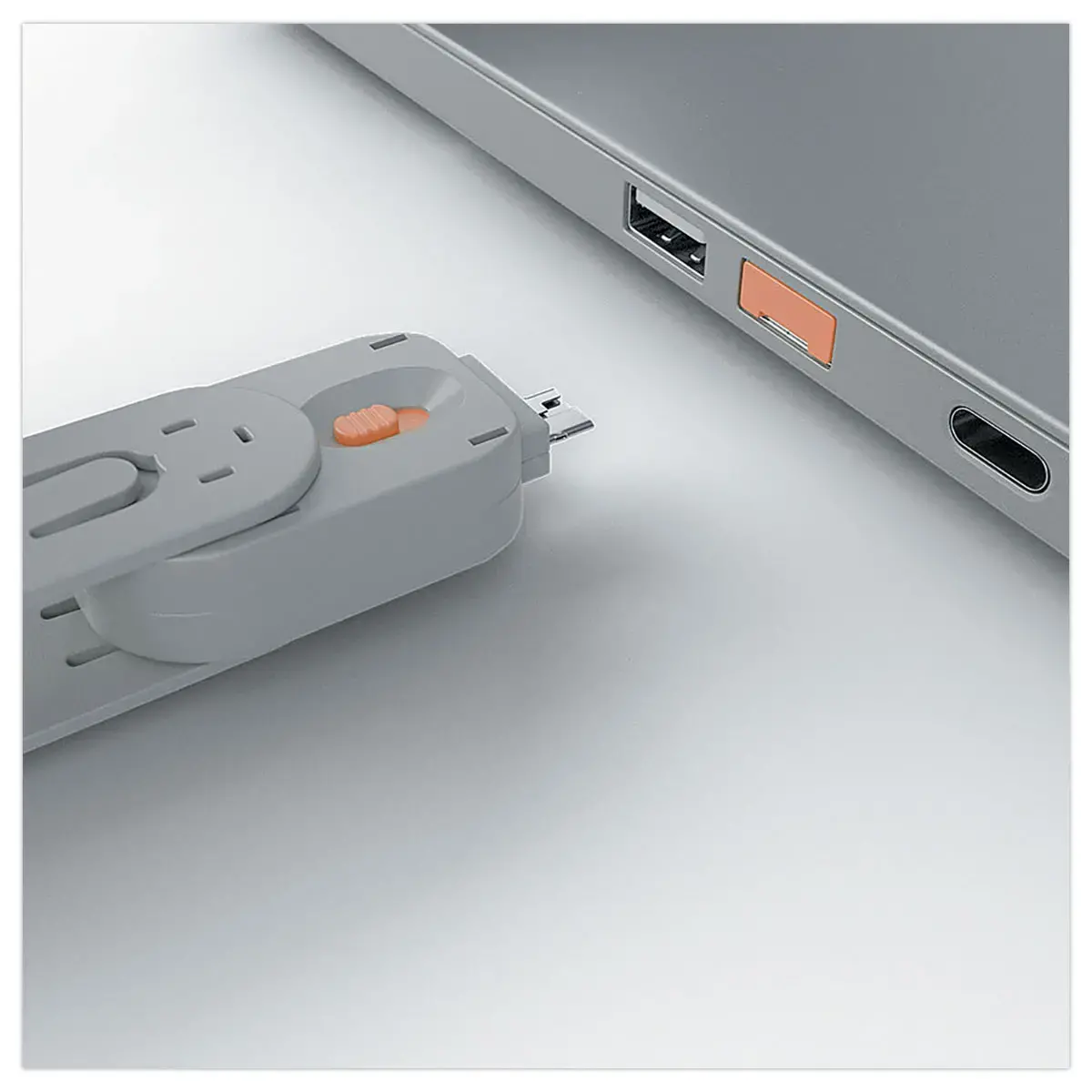 USB Type A-poortblokkeringssleutel - 4 sloten - Oranje - LINDY