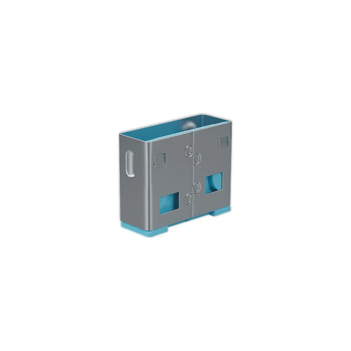USB Type A poortblokkering (zonder sleutel) - Set van 10, Blauw