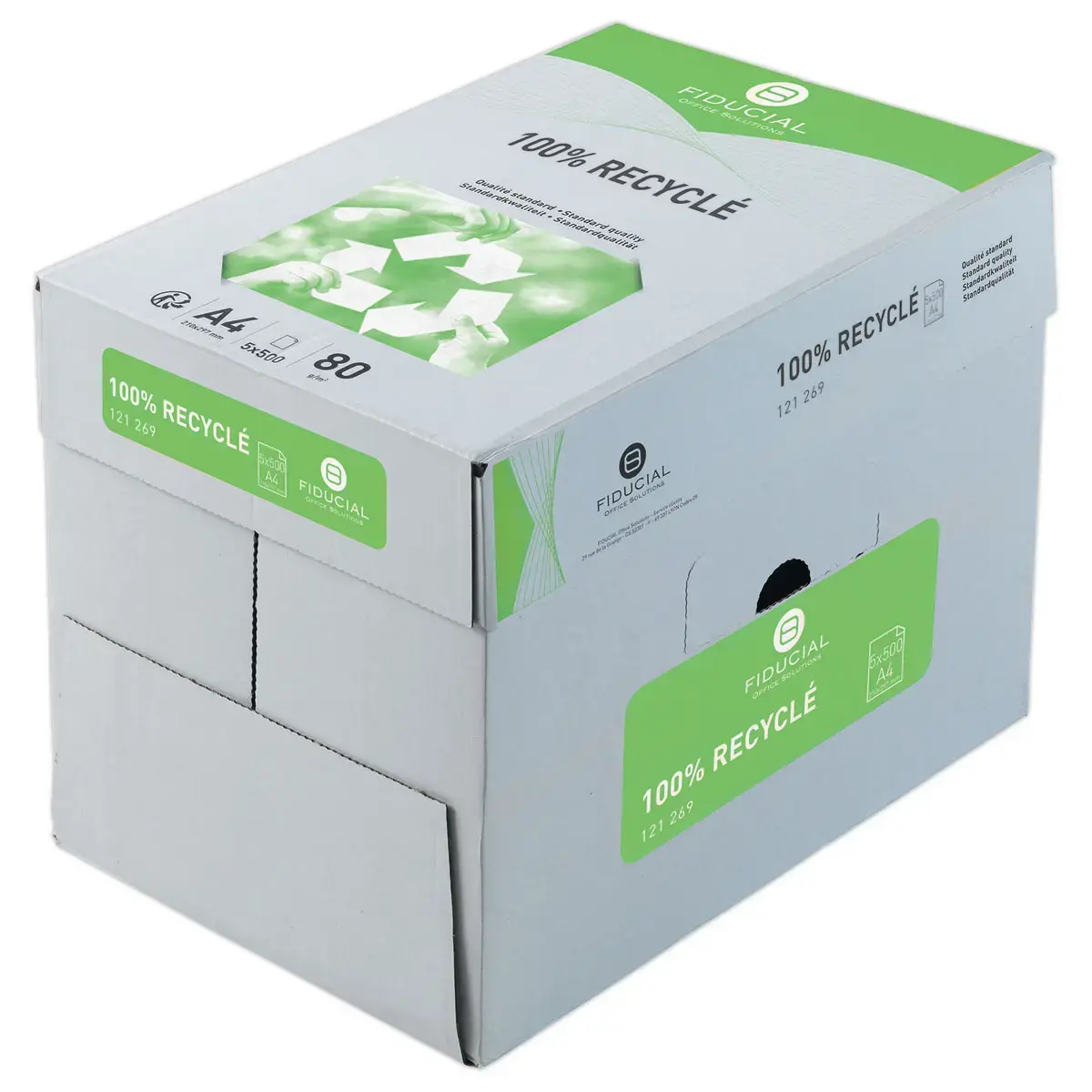 240 Ramettes A4 80g Fiducial 100% gerecycled