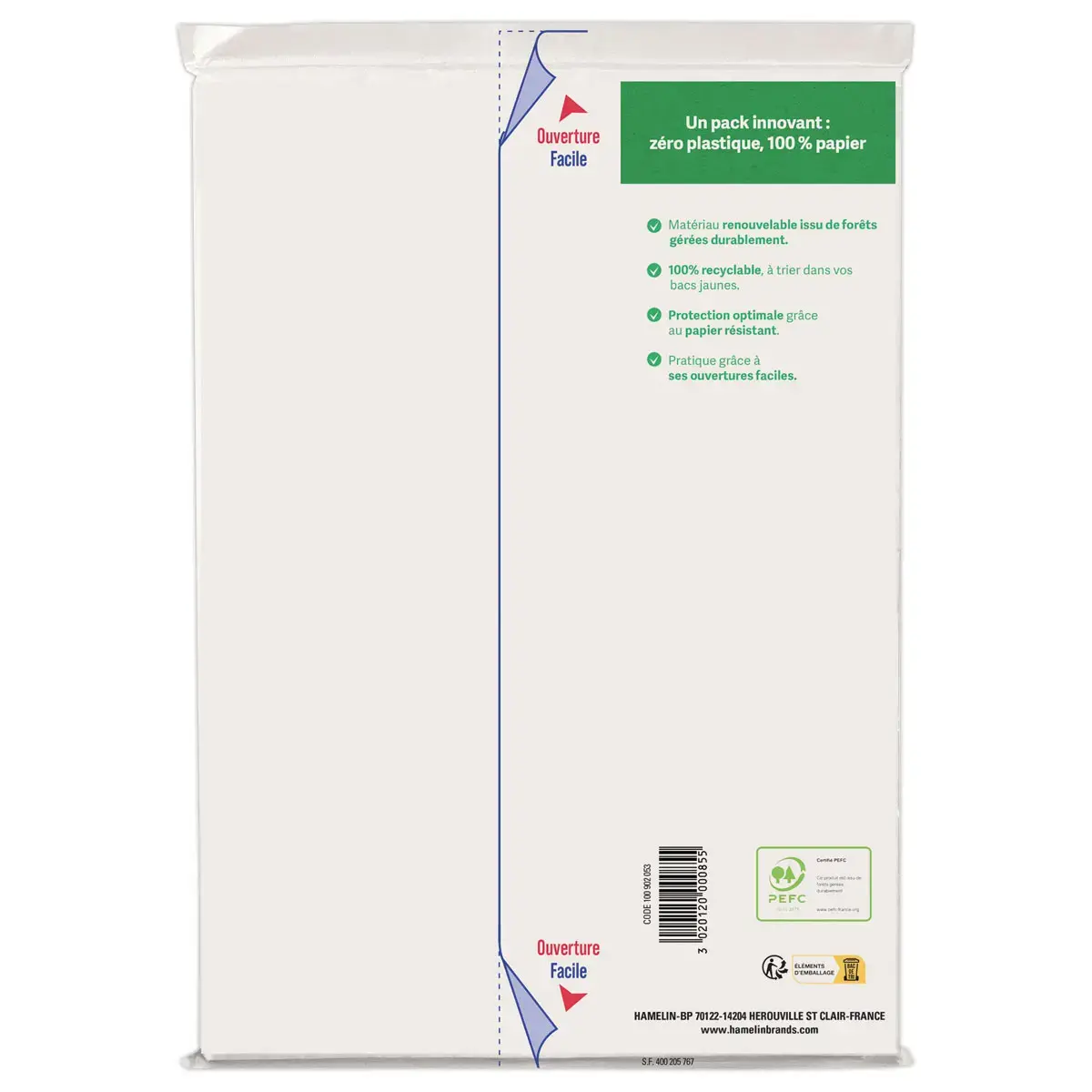 50 Dubbele CONQUERANT kopieën, A4, geperforeerd, seyes, 70g, 200 v.