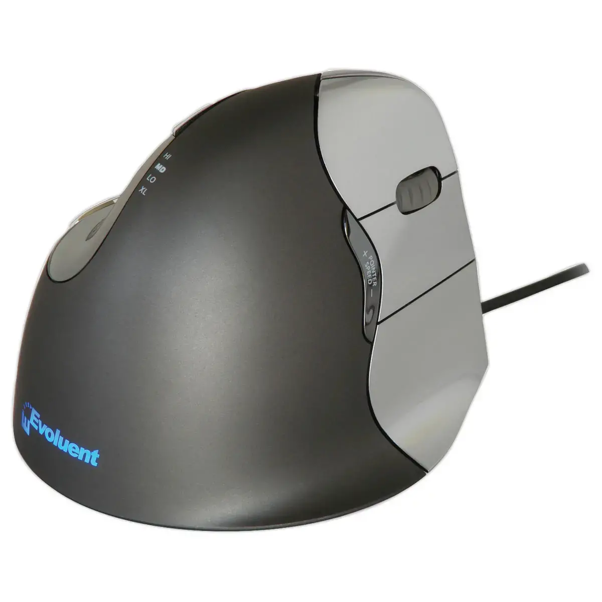 Ergonomische verticale bedrade muis Evoluent 4 voor rechtshandigen