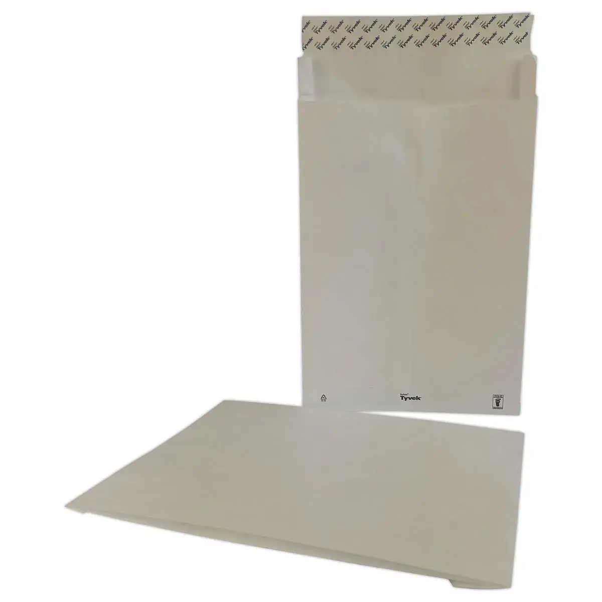 20 Witte onverscheurde TYVEK zakken 250x330 mm met een 38 mm bodem.