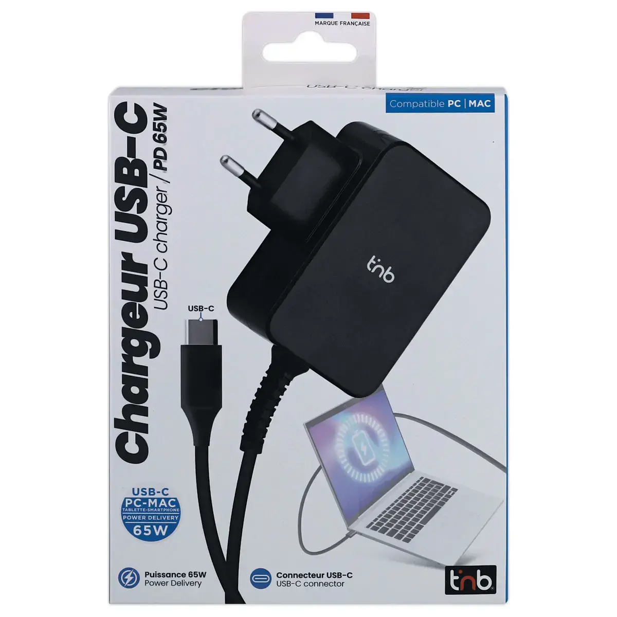 Universele laptop oplader 65W / USB C