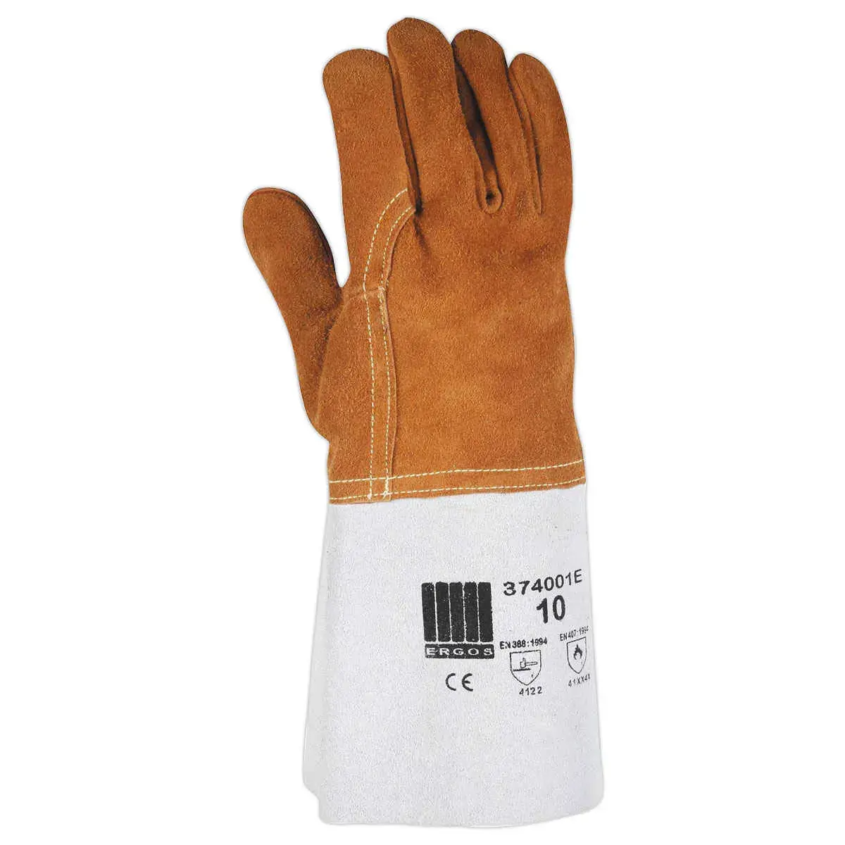 6 ERGOS hittebestendige beschermhandschoenen - Beschermmanchet - Maat 10 - RG