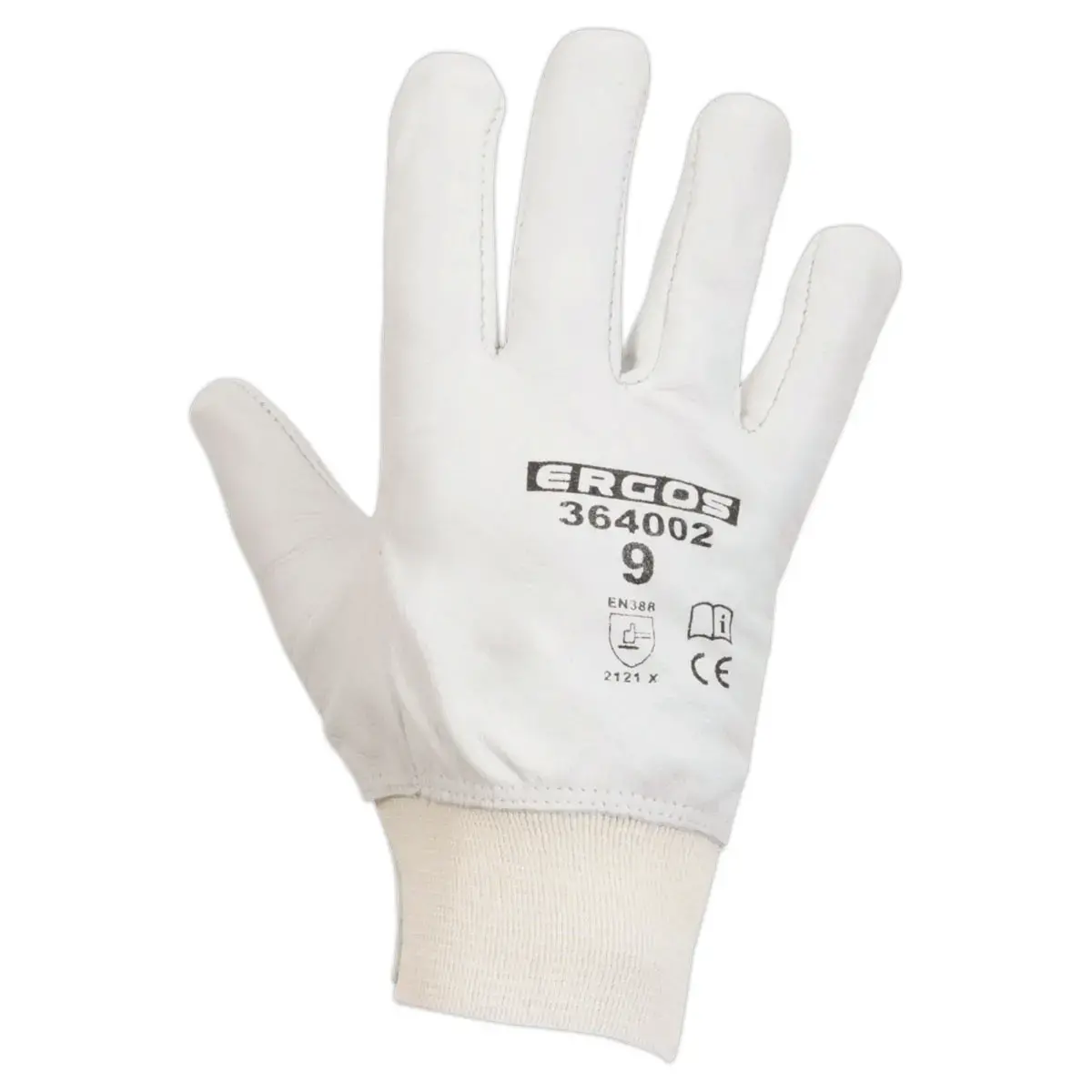 12 paar Ergos handschoenen - Maat 11 - wit - RG 