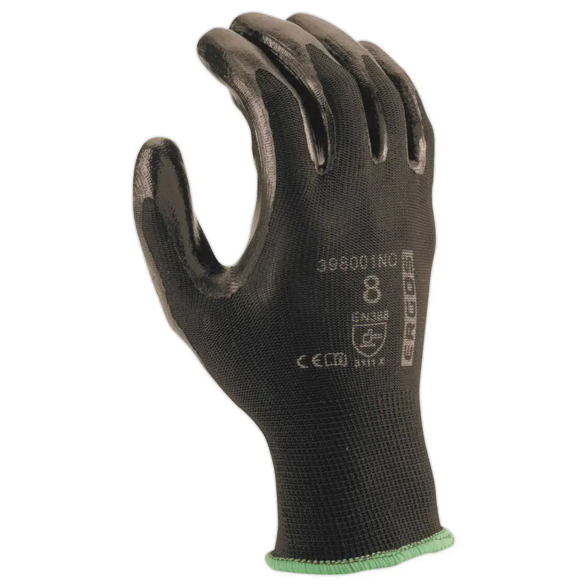 12 paar handschoenen - ERGOS - Maat 10 - zwart - RG 