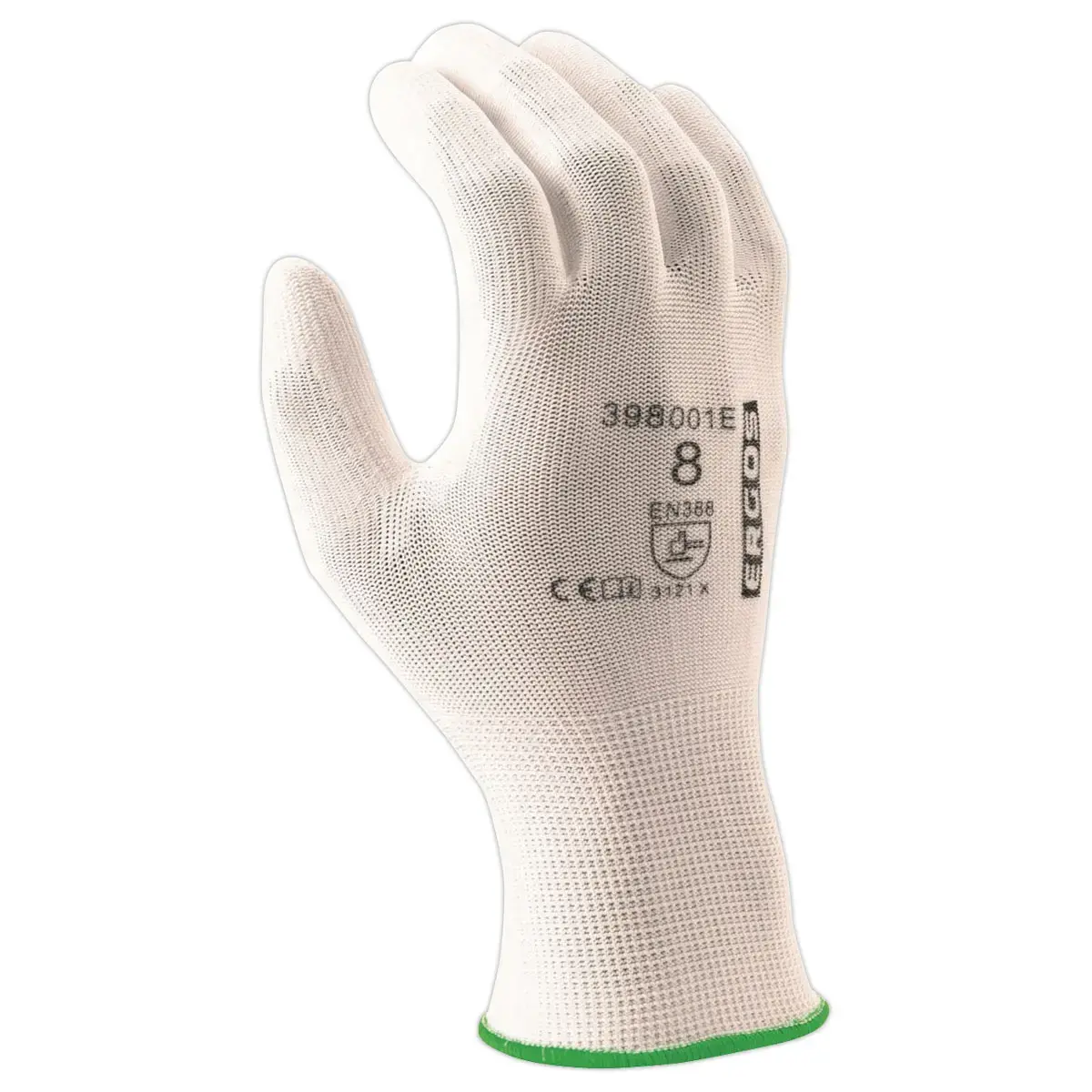 12 paar polyester handschoenen - wit - Maat 11 - RG