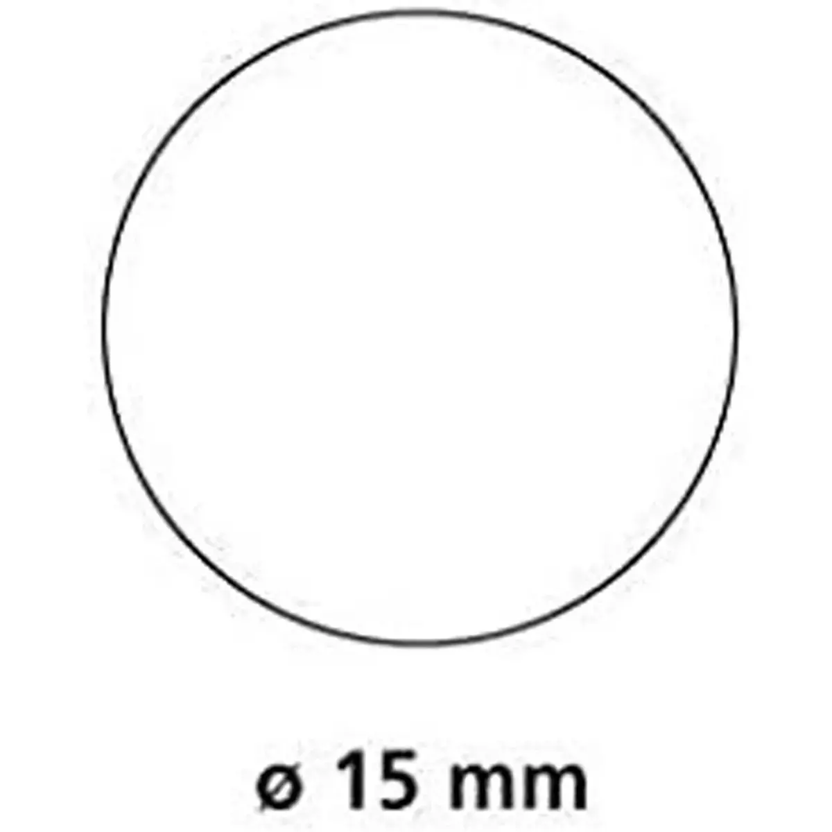 Set van 168 ronde kleefpastilles signalisatie - Ø 15 mm - geel
