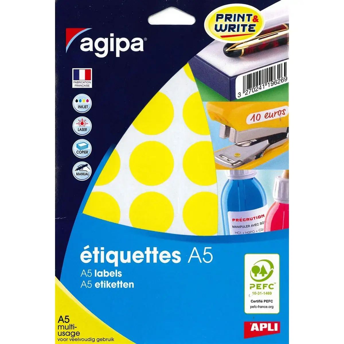 Ronde kleefpastilles - Ø15 mm - Diverse kleuren - APLI