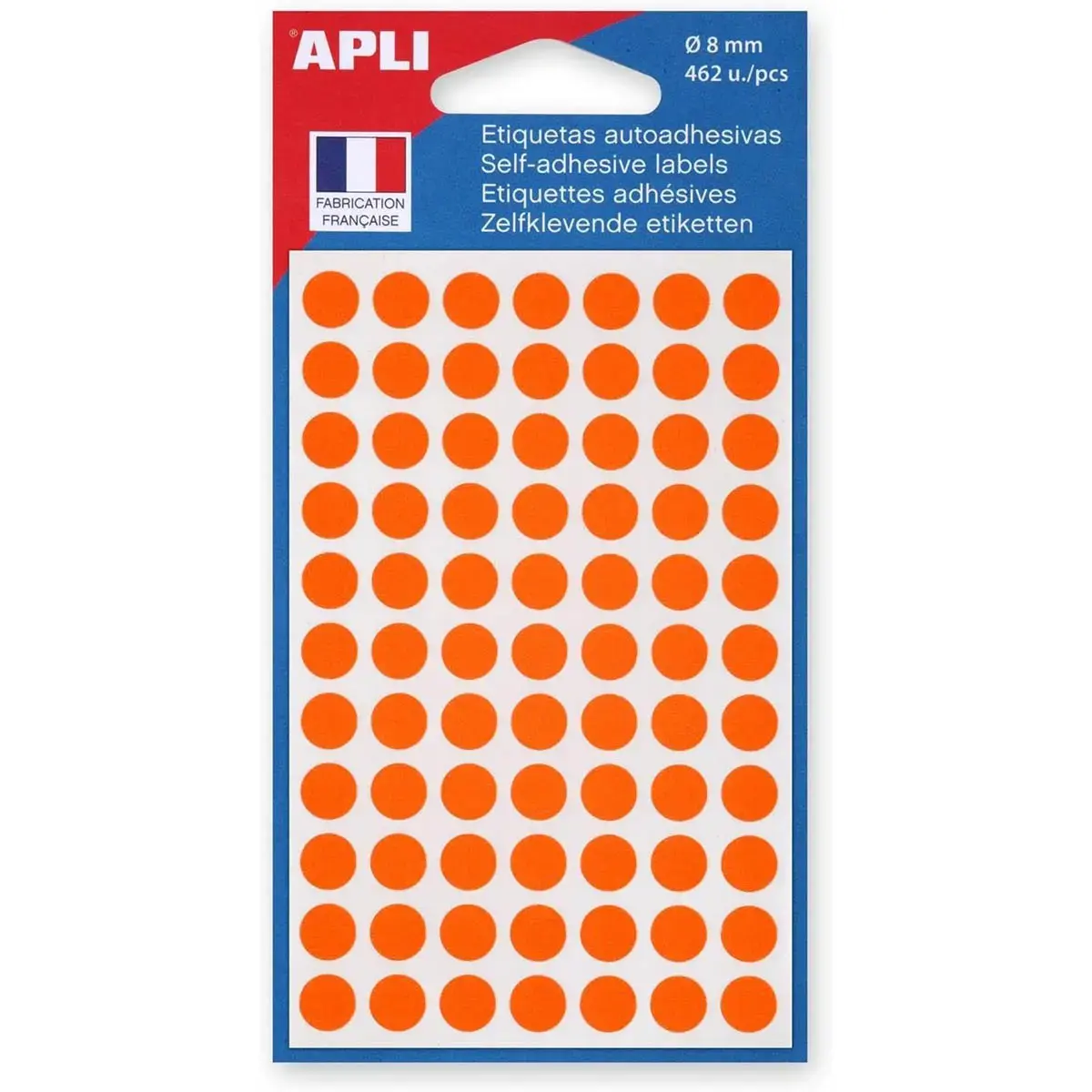 Ronde waarschuwingsstickers - Ø 8 mm - rood - APLI