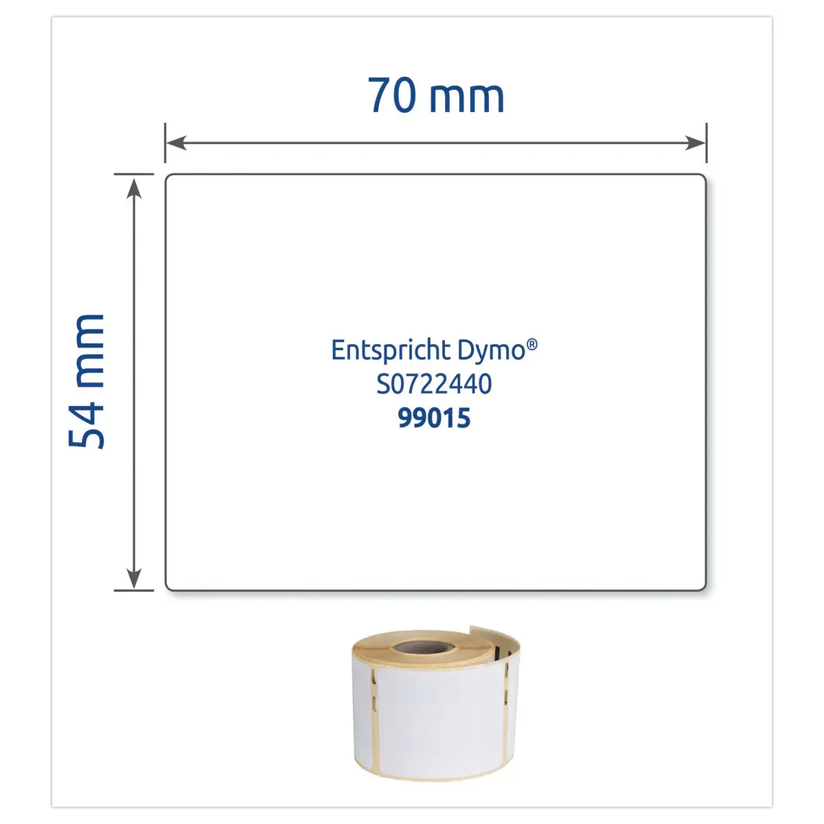Etiketrol 54x70mm voor DYMOLabelWriter 450