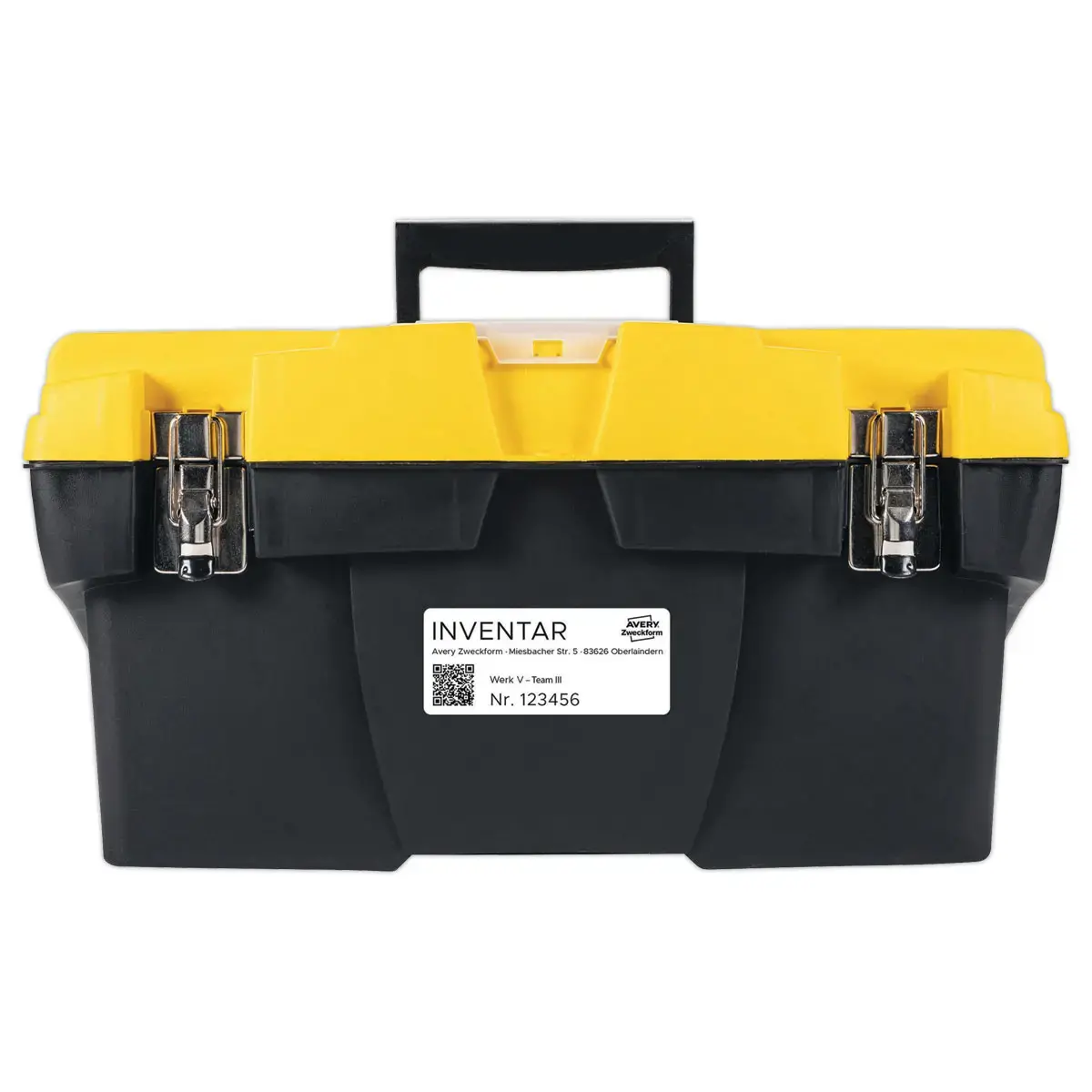 Rol van 450 ultra-sterke polypropyleen etiketten LW 19x64 mm