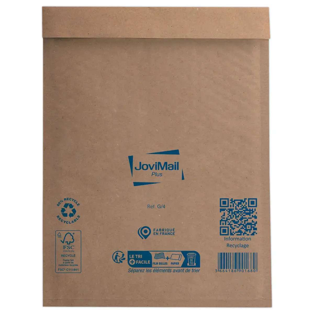 100 Luchtkussenvelop van gerecycled Kraft 140gr 24x33 cm