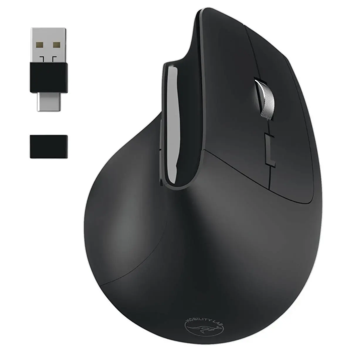 Draadloze ergonomische muis zwart