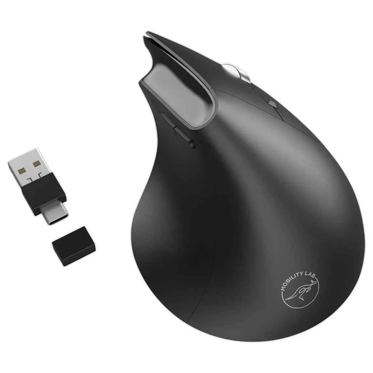 Draadloze ergonomische muis zwart