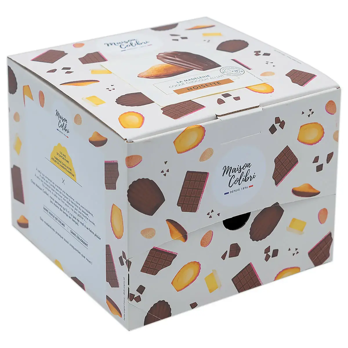 30 Hazelnoot madeleines met melkchocolade - Maison Colibri
