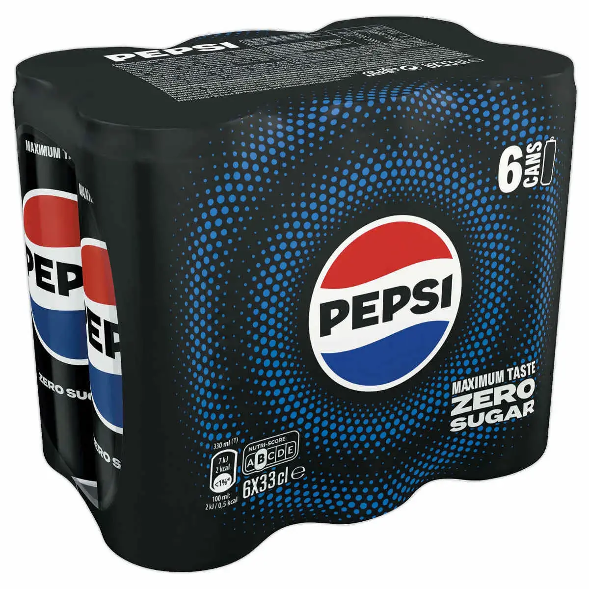 6  Pepsi Zero Max smaak 33CL 