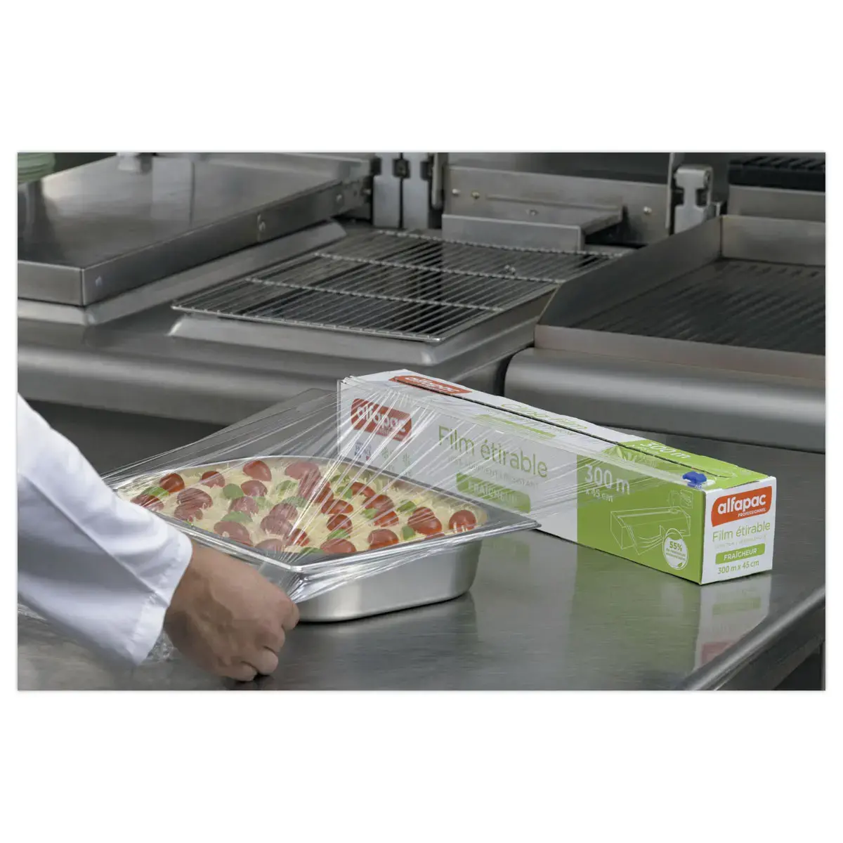 Verpakking met rekfolie 300 m x 45 cm