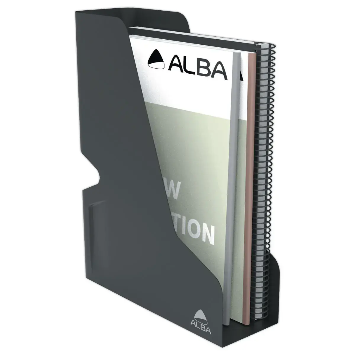 Metalen tijdschriftenhouder - Zwart