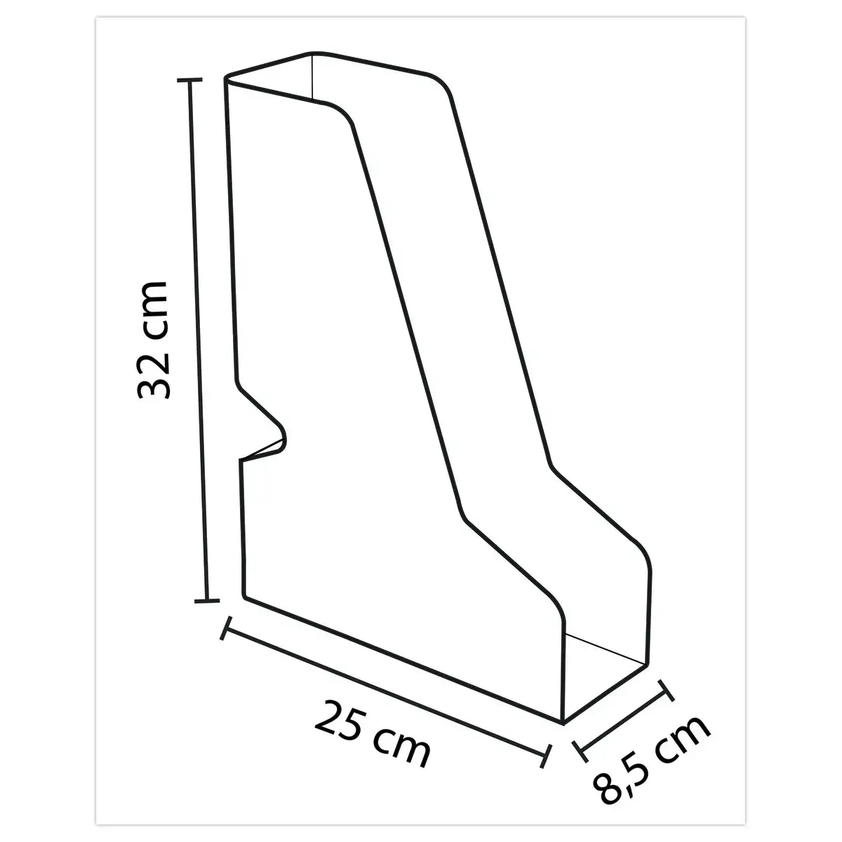 Metalen tijdschriftenhouder - Zwart