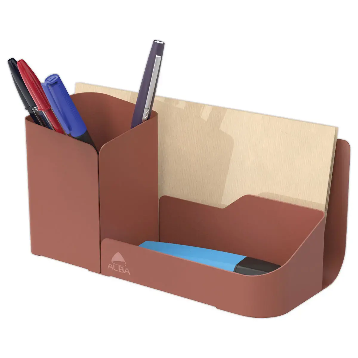 Bureau-organizer in metaal - Terracotta