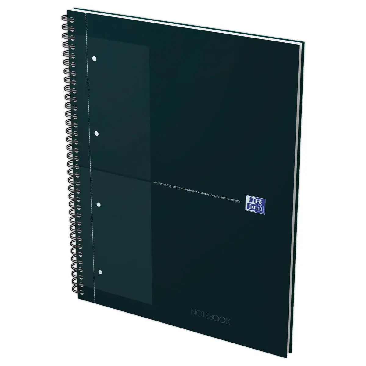 Spiraalnotitieboek A4+, 160p, 5x5, Oxford international Zwart 
