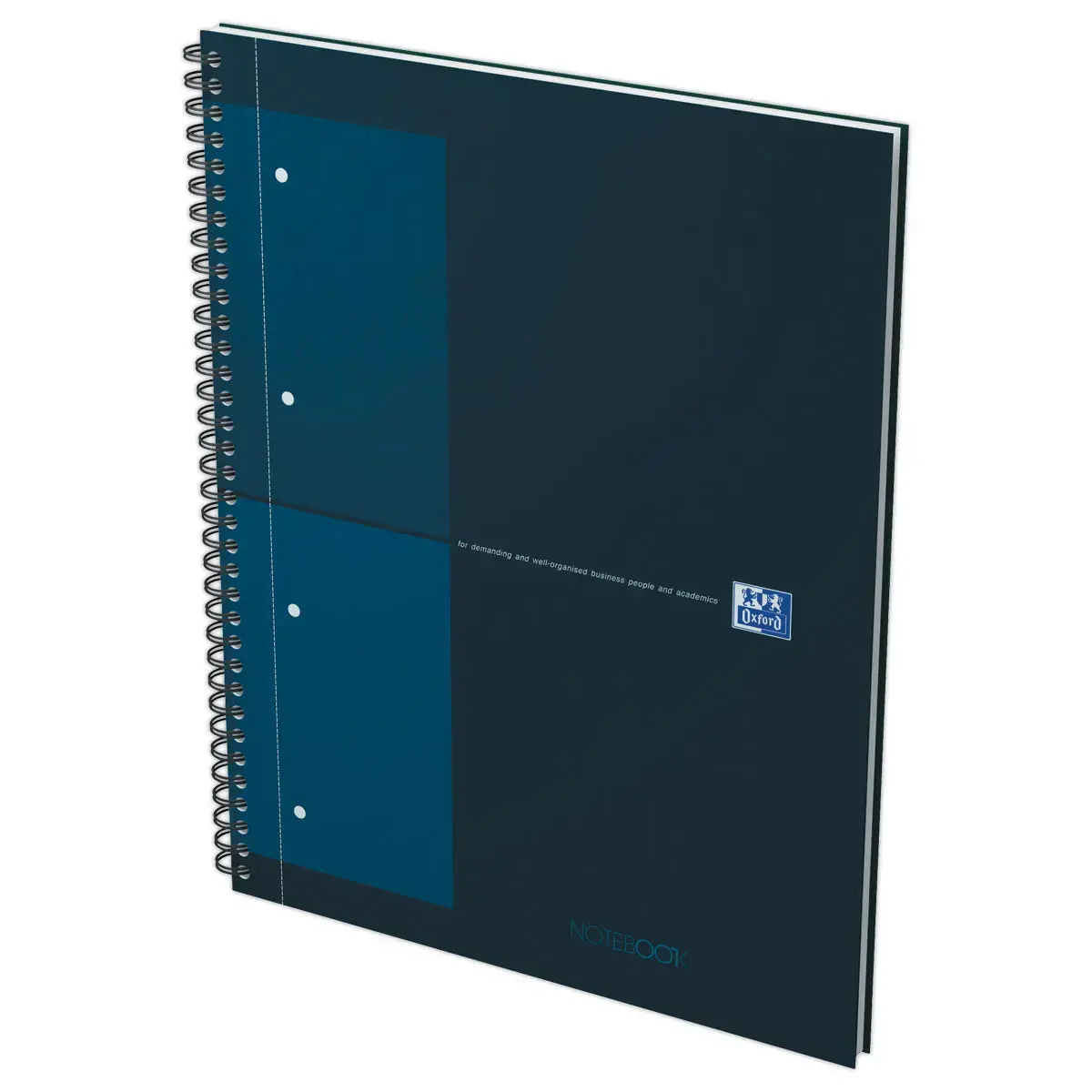 Spiraalnotitieboek A4+, 160p, 5x5, Oxford international Petrol 