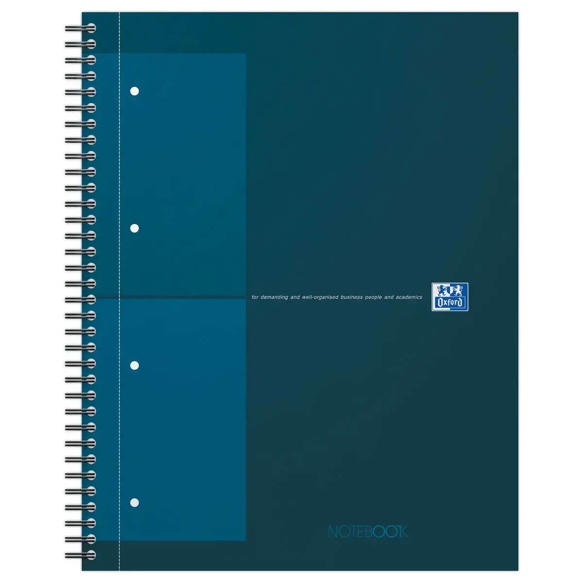 Spiraalnotitieboek A4+, 160p, 5x5, Oxford international Petrol 