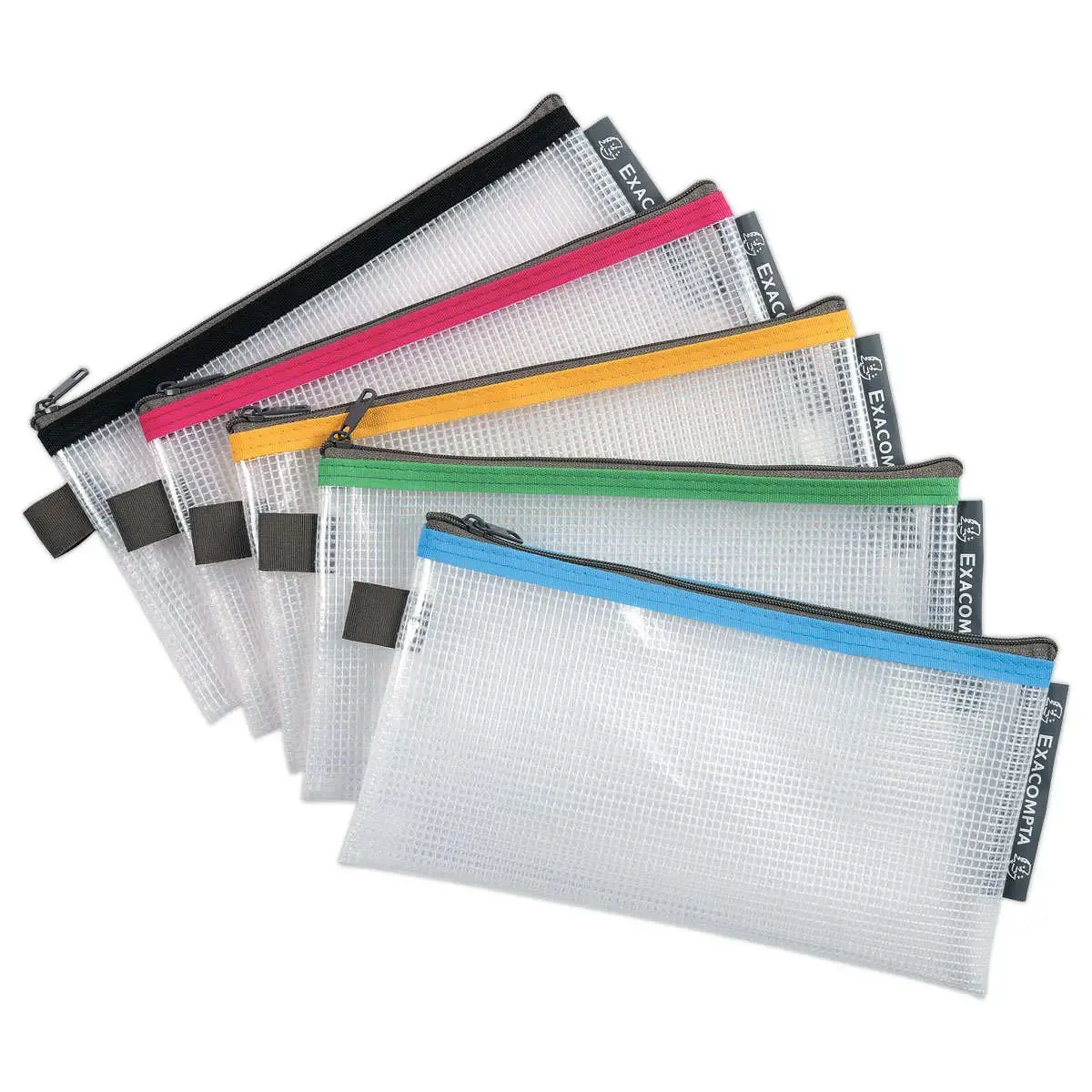 10 Zachte hoezen 10x21 cm Exacompta - Assortiment kleuren