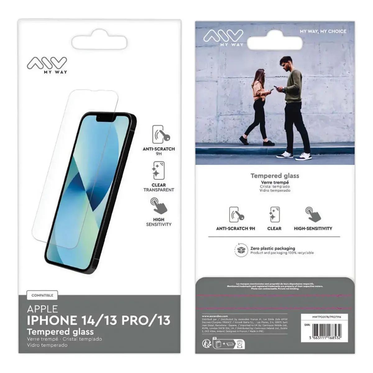 Gelaagd glas voor iPhone 13/ 14/ 13 Pro