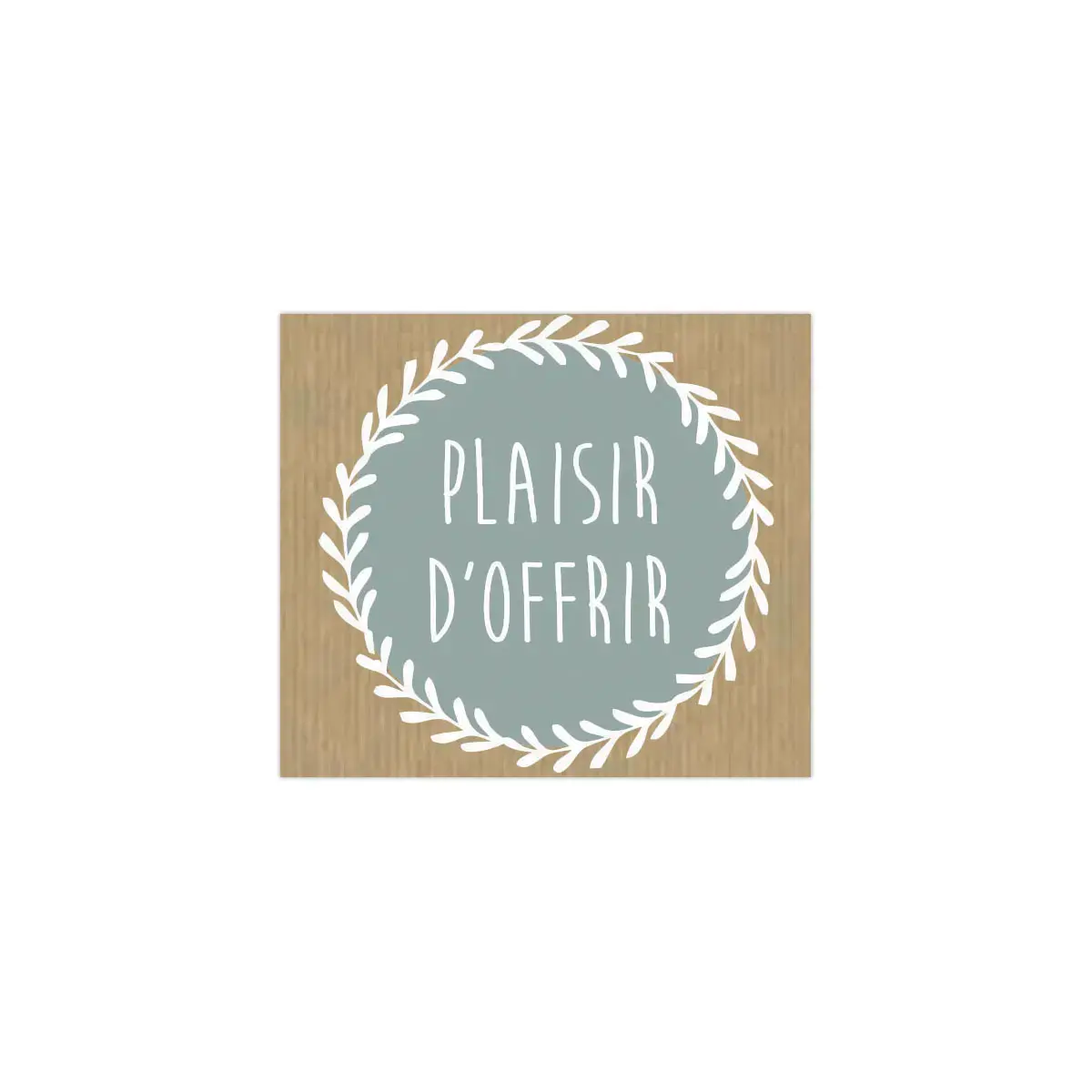 Rol van 500 fantasietiketten "Plaisir d'Offrir" 4x3,5cm