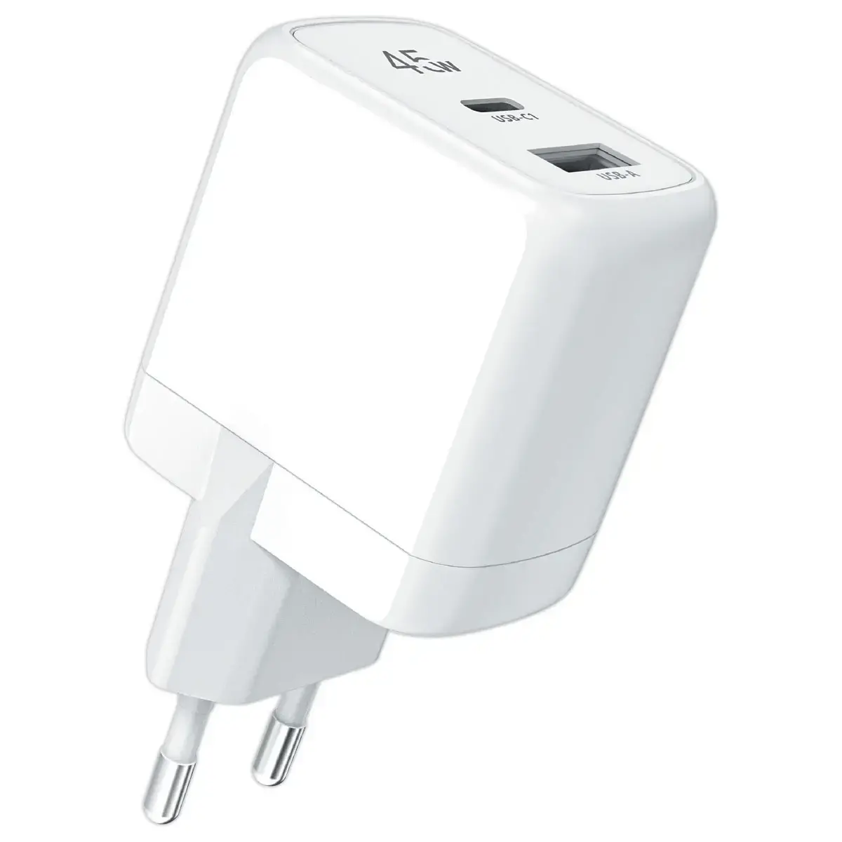 GAN-netadapter met 2 USB-poorten 45W
