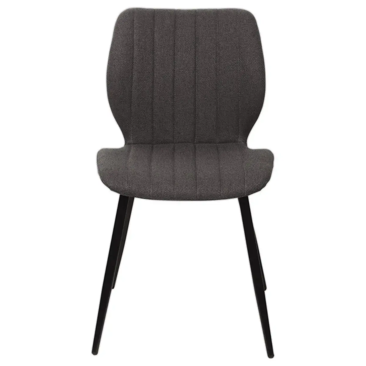 2  LINE stoelen met zwarte poten en antraciet zitting 