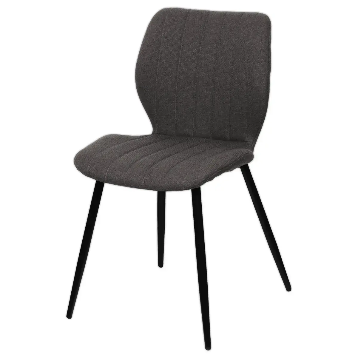 2  LINE stoelen met zwarte poten en antraciet zitting 