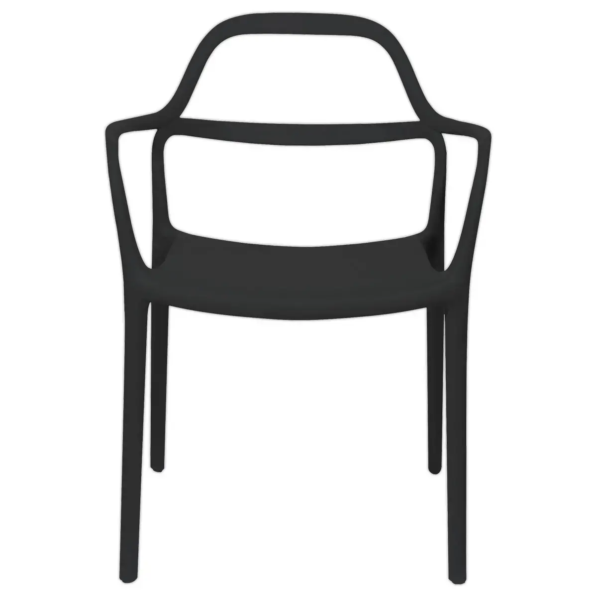 2 zwarte NOVA binnen/buitenstoelen