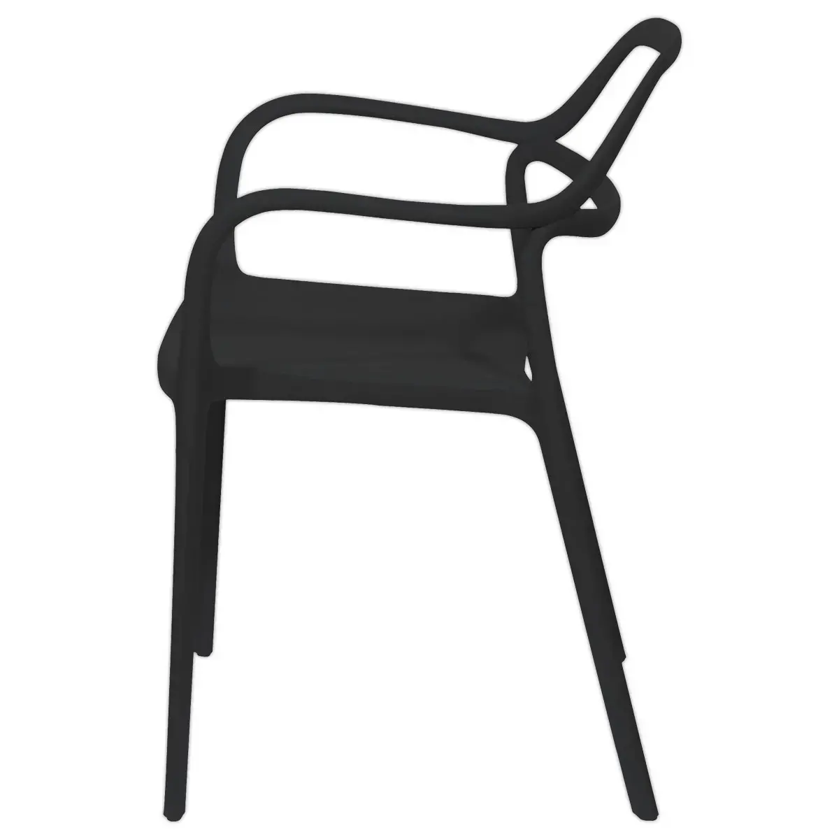 2 zwarte NOVA binnen/buitenstoelen