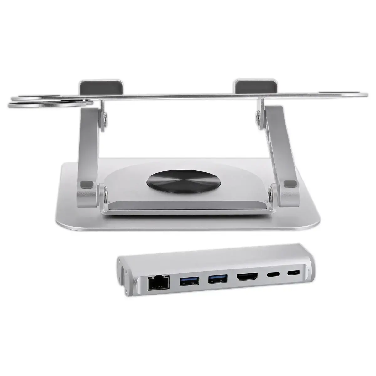 DRAAGBAAR COMPUTERSTEUN MET 6 IN 1 HUB
