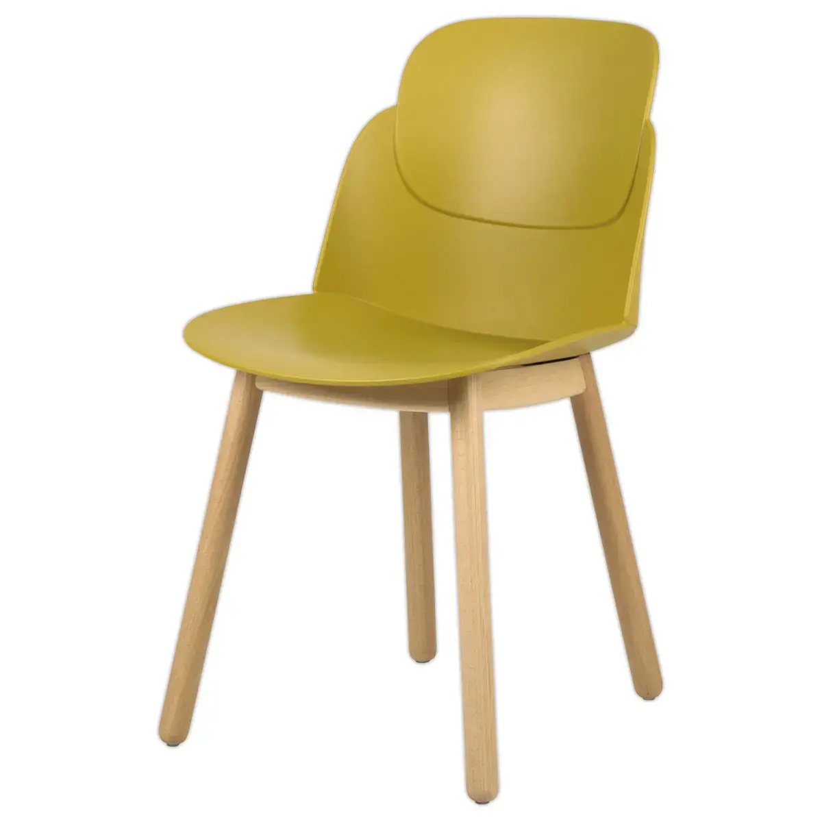 2  GEMAAKTE GELE TULIP STOELEN 