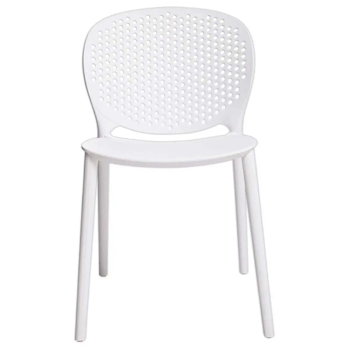 2 Stoelen voor binnen - buiten van wit polypropyleen