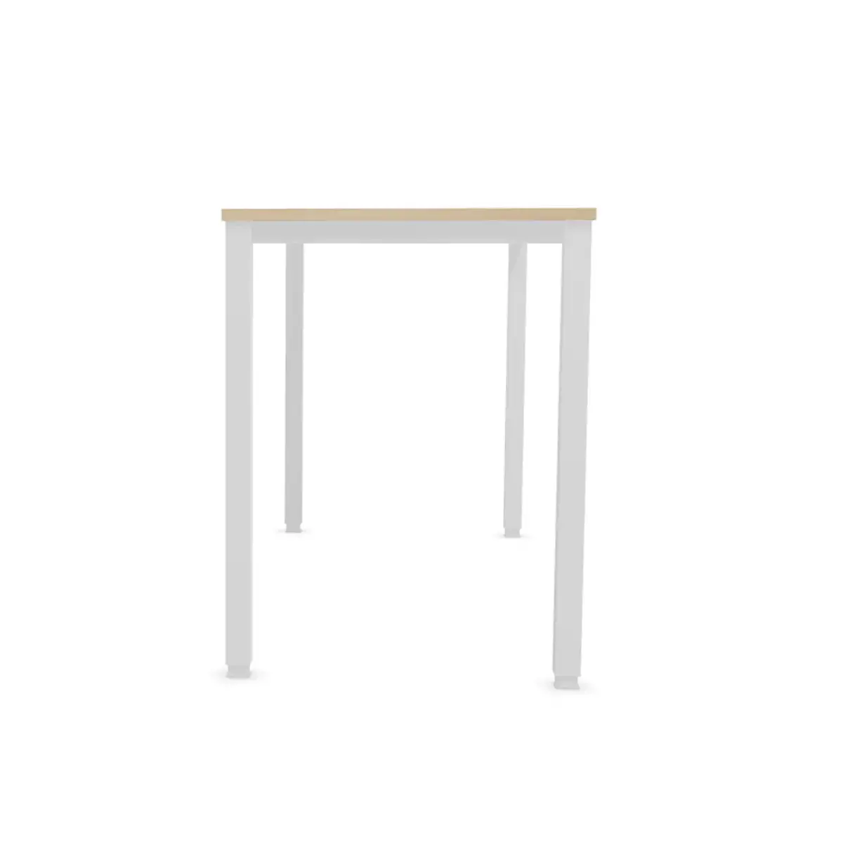 Rechthoekige hoge tafel 180 x 80 Acacia / Wit