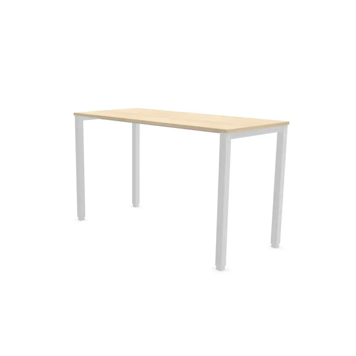 Rechthoekige hoge tafel 180 x 80 Acacia / Wit