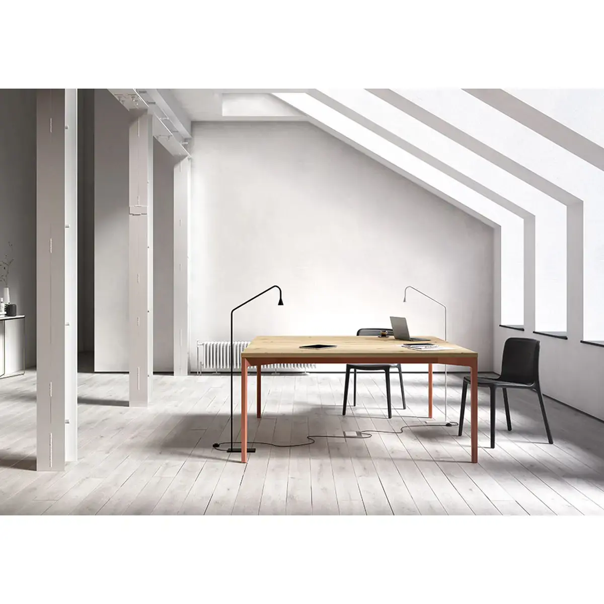 Bureau Bastia B 160 geaderde eik/terracotta