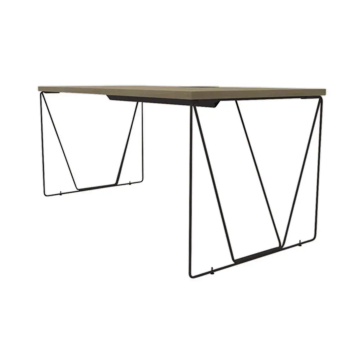 BUREAU BEAUNES L 160CM EIKEN VAAT / ZWART