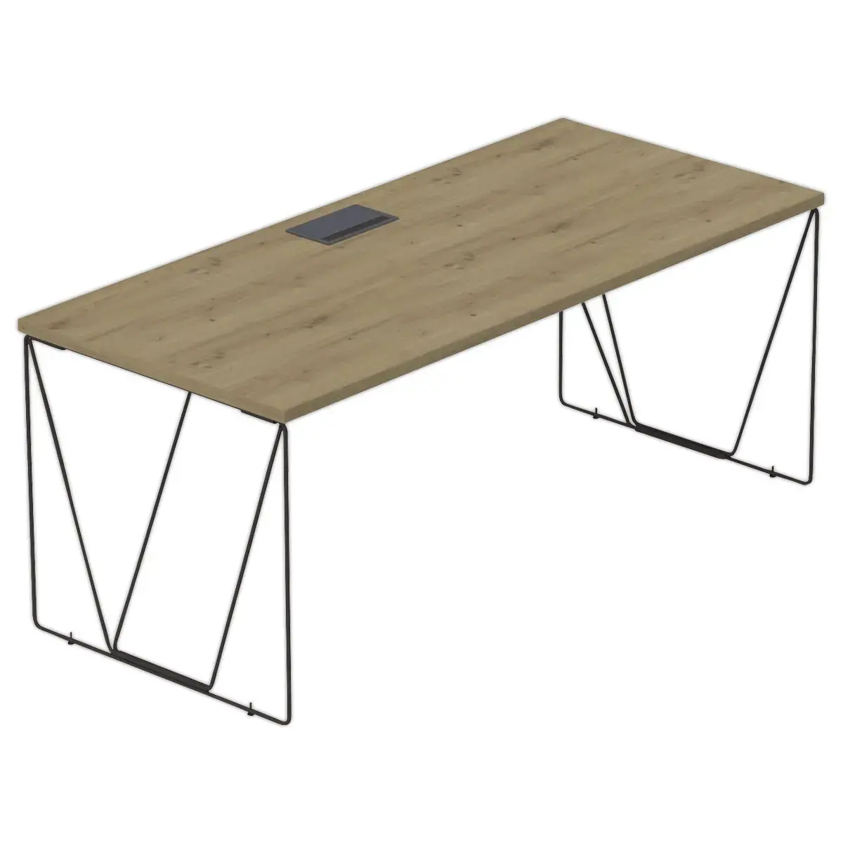 BUREAU BEAUNES L 180CM EIKENNER / ZWART 